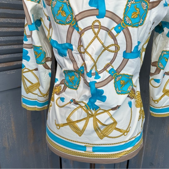 J. McLaughlin Signature 3/4 Sleeve Tee Equestrian Sz M NWT - Picture 15 of 16